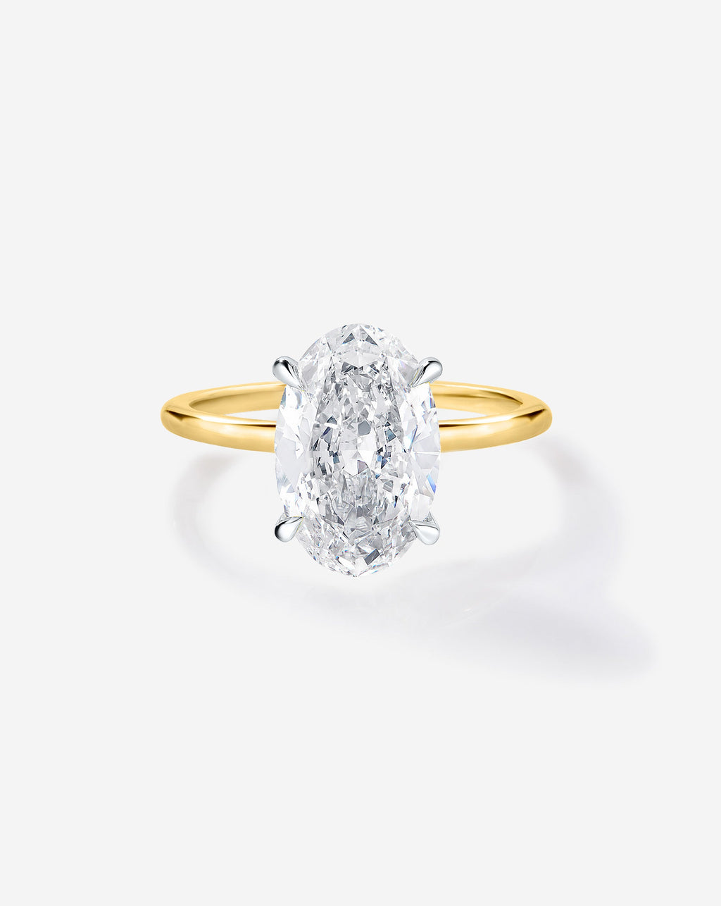 2.13 Oval Lab Diamond in Whisper Thin® Hidden Halo