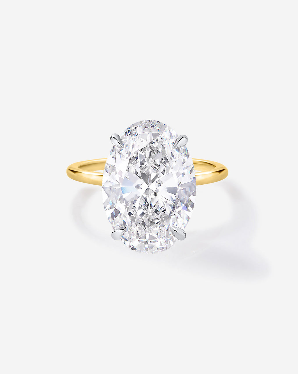 4.52 Oval Lab Diamond in Whisper Thin® Hidden Halo