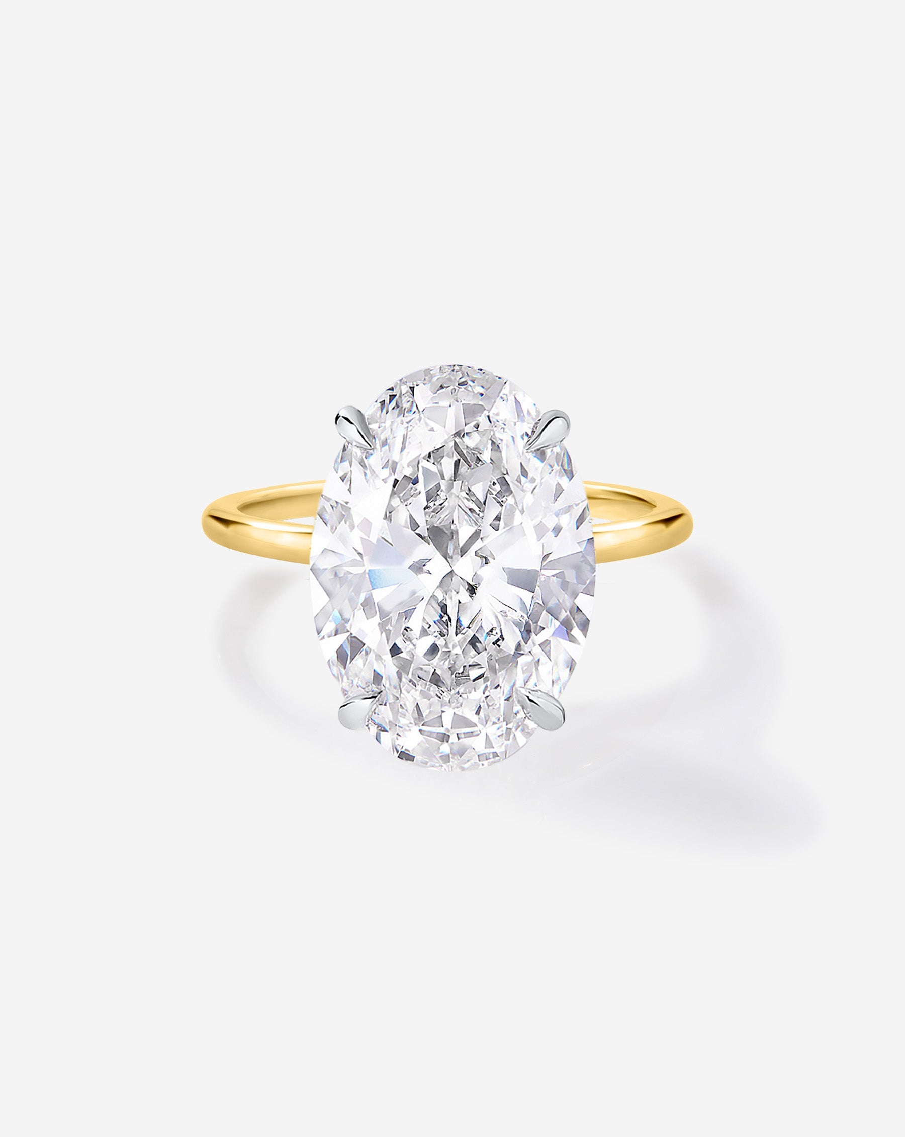 4.52 Oval Lab Diamond in Whisper Thin® Hidden Halo
