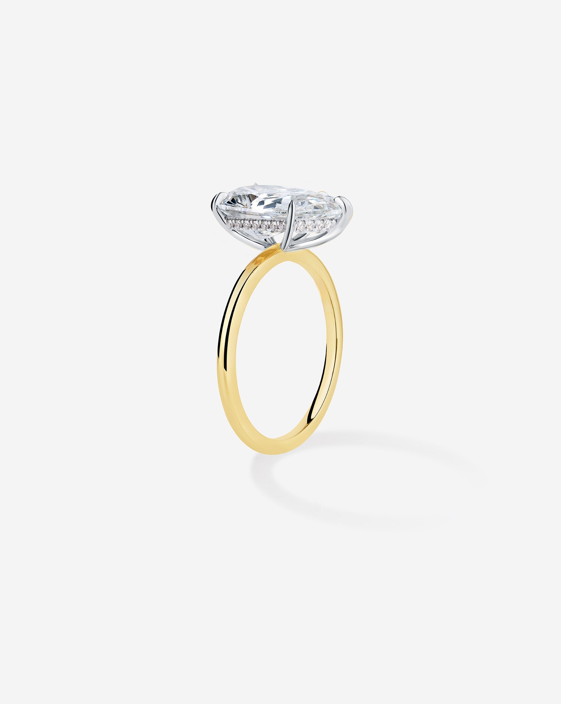 3.27 Pear Lab Diamond in Whisper Thin® Hidden Halo