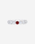 Round Lab Diamond and Birthstone Eternity Band