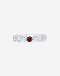 Round Diamond and Birthstone Eternity Band