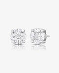 Round Illusion Diamond Studs