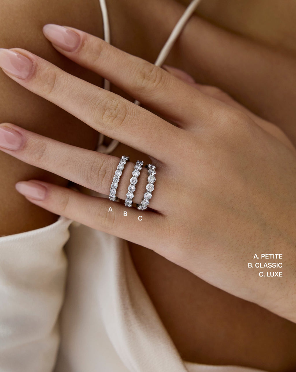 Round Lab Diamond Eternity Band