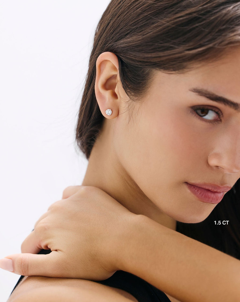 Round Lab Diamond Studs