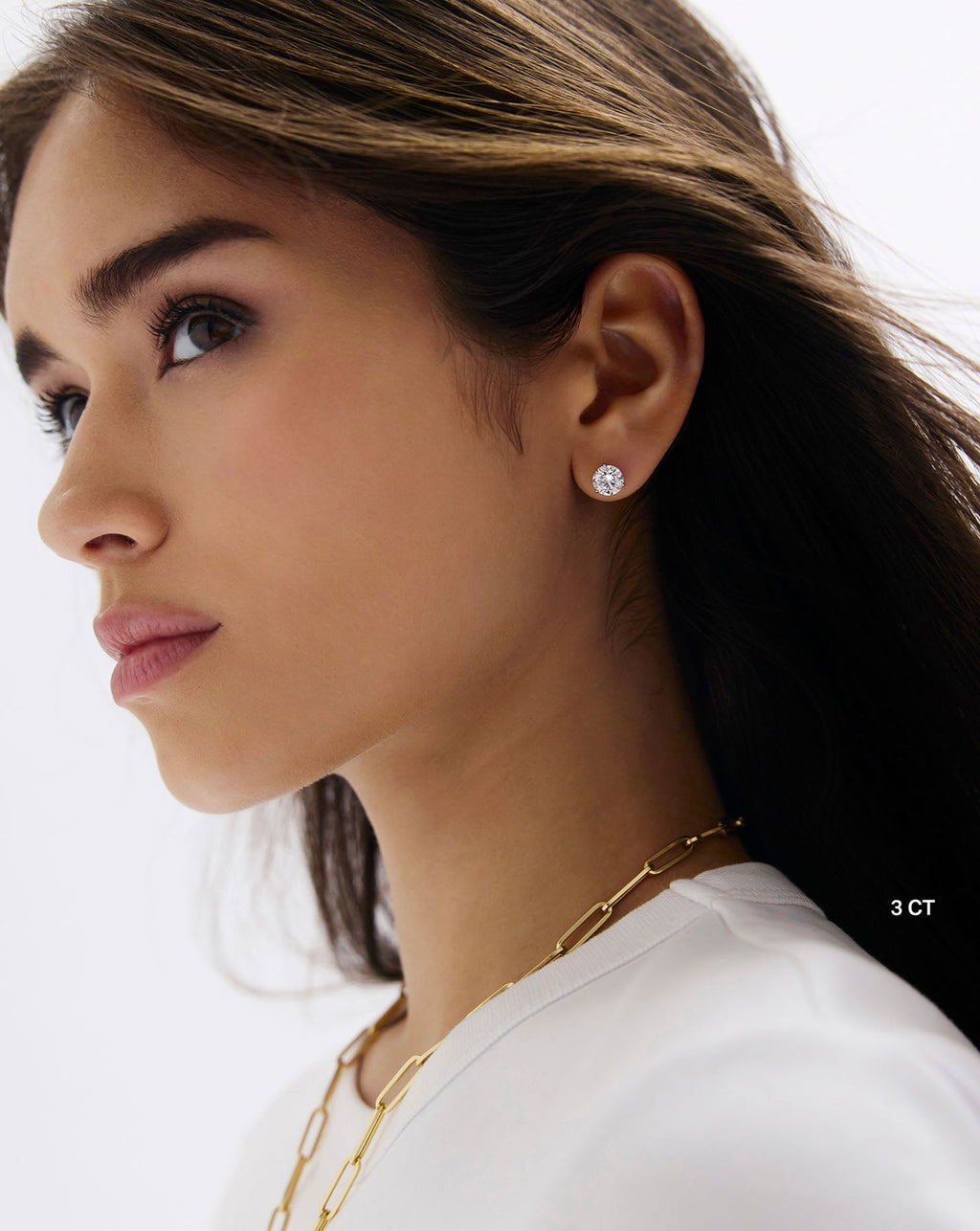 Round Lab Diamond Studs