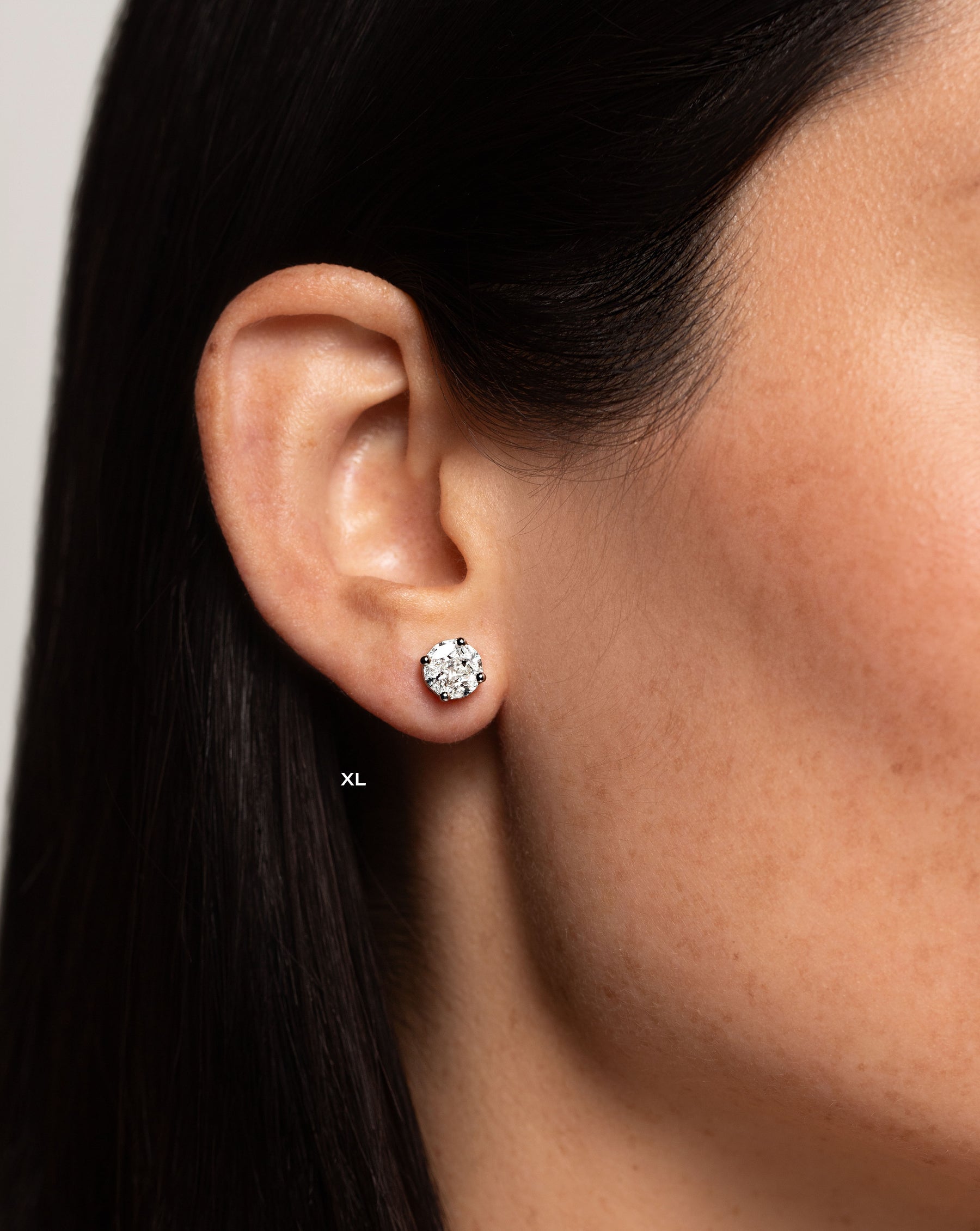 Round Illusion Diamond Studs