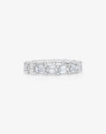 Sideways Emerald Diamond Eternity Band