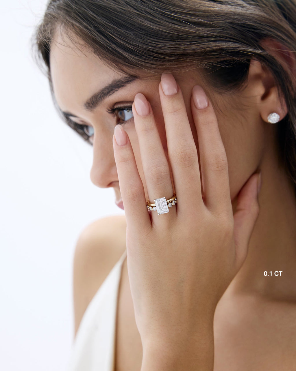 Single Prong 3/4 Diamond Band