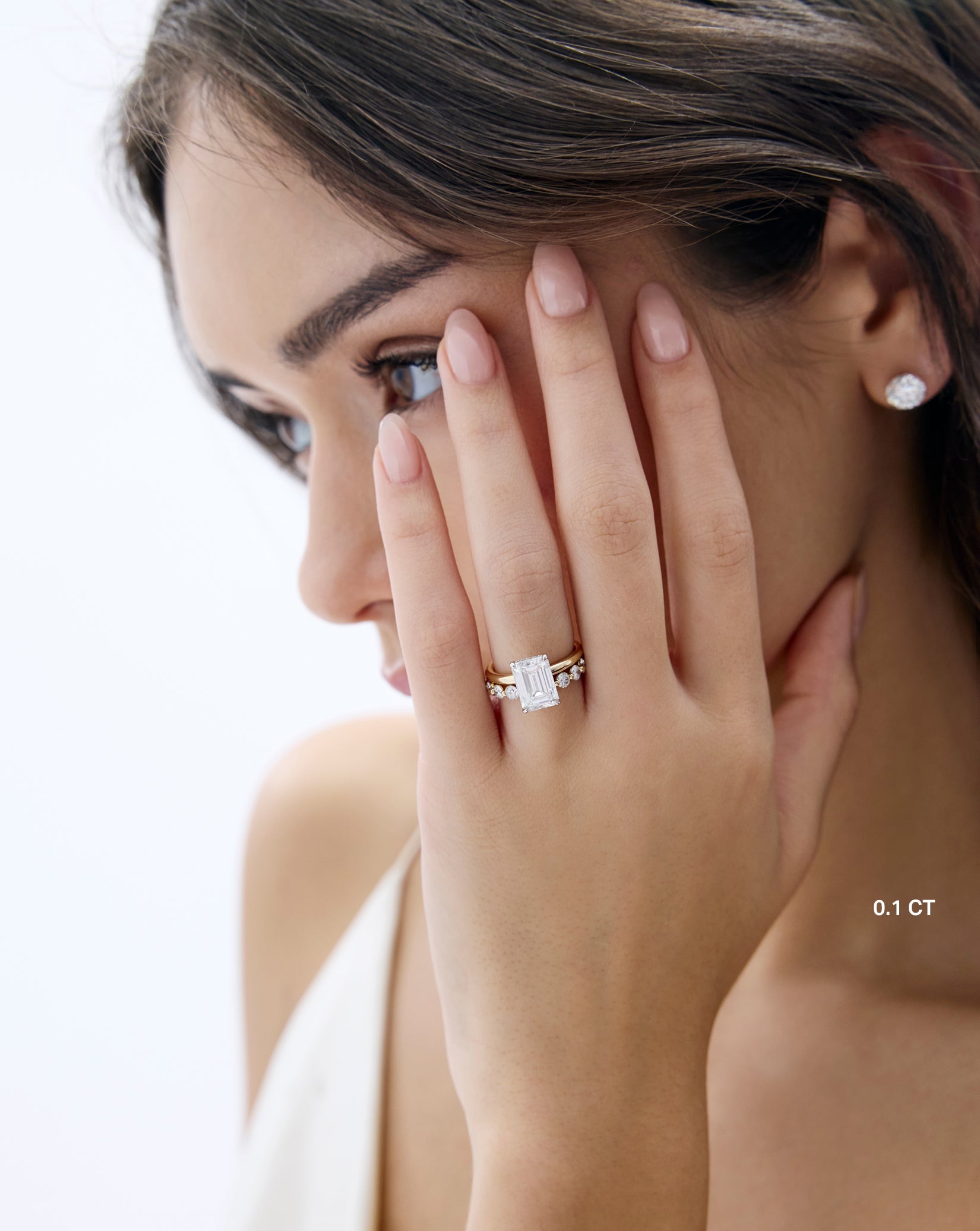 Single Prong 3/4 Diamond Band