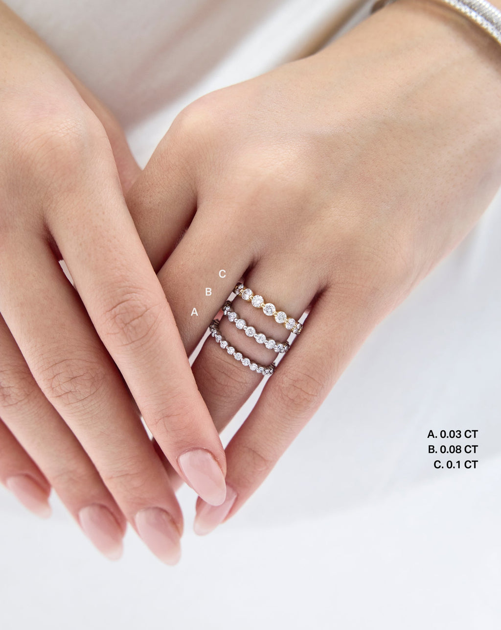 Single Prong Diamond Band