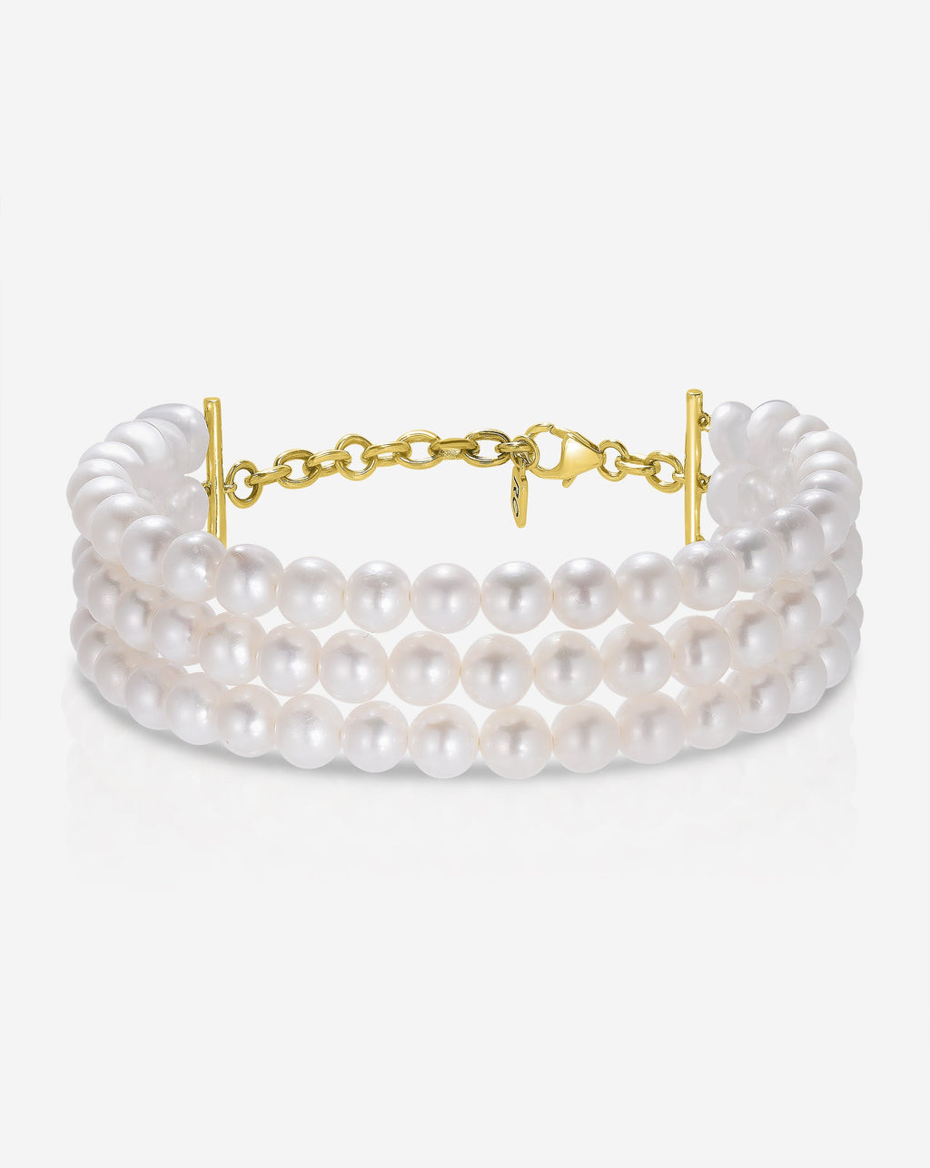 Three Row Pearl Bracelet