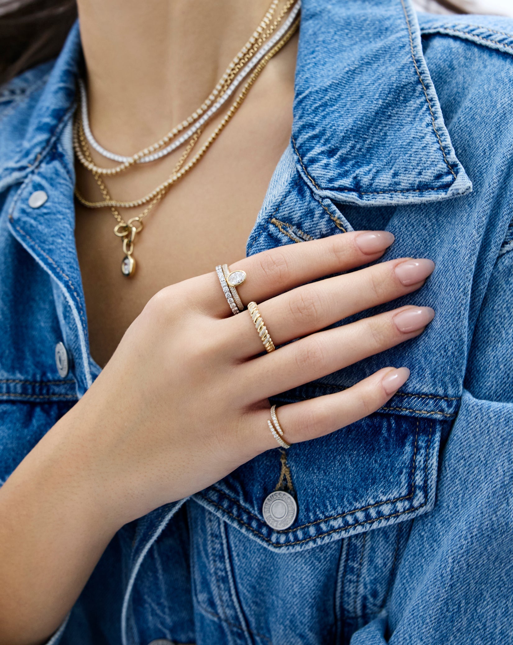 Wavy Diamond Ring