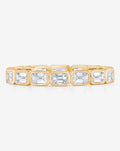 Sideways Emerald Bezel Band
