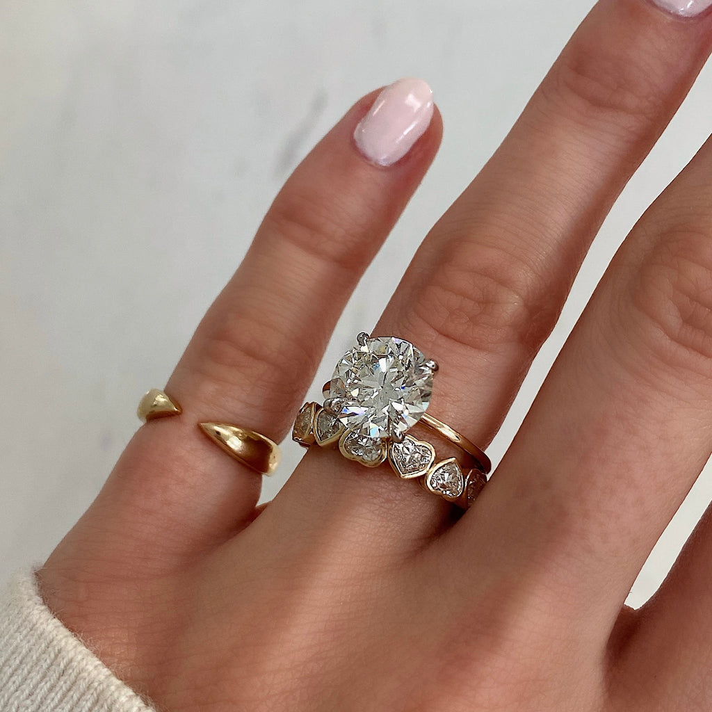 Heart Bezel Eternity Band