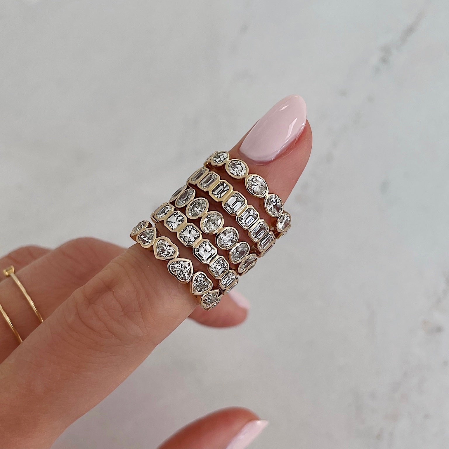 Heart Bezel Eternity Band
