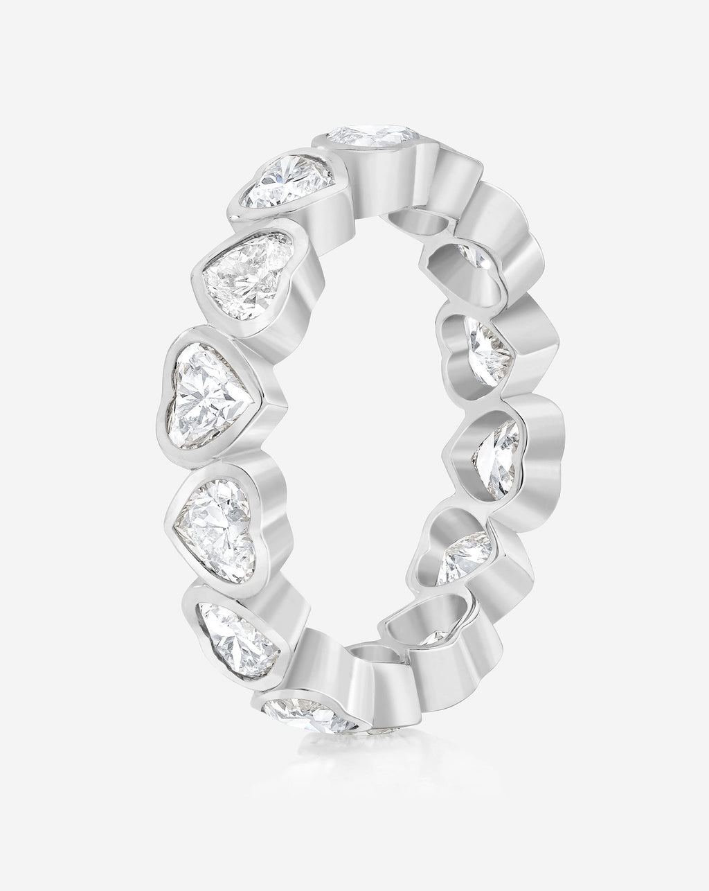 Heart Bezel Eternity Band