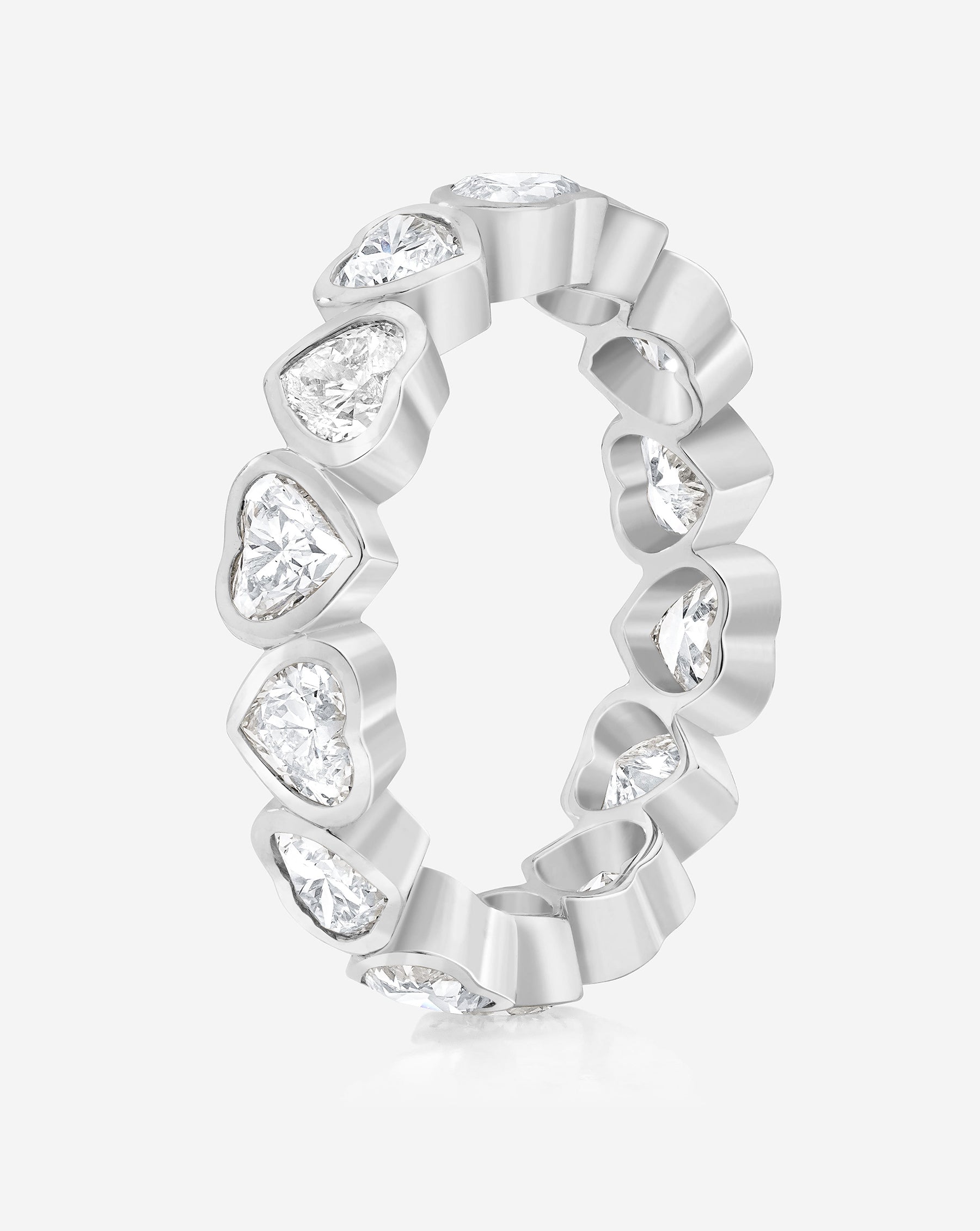 Heart Bezel Eternity Band