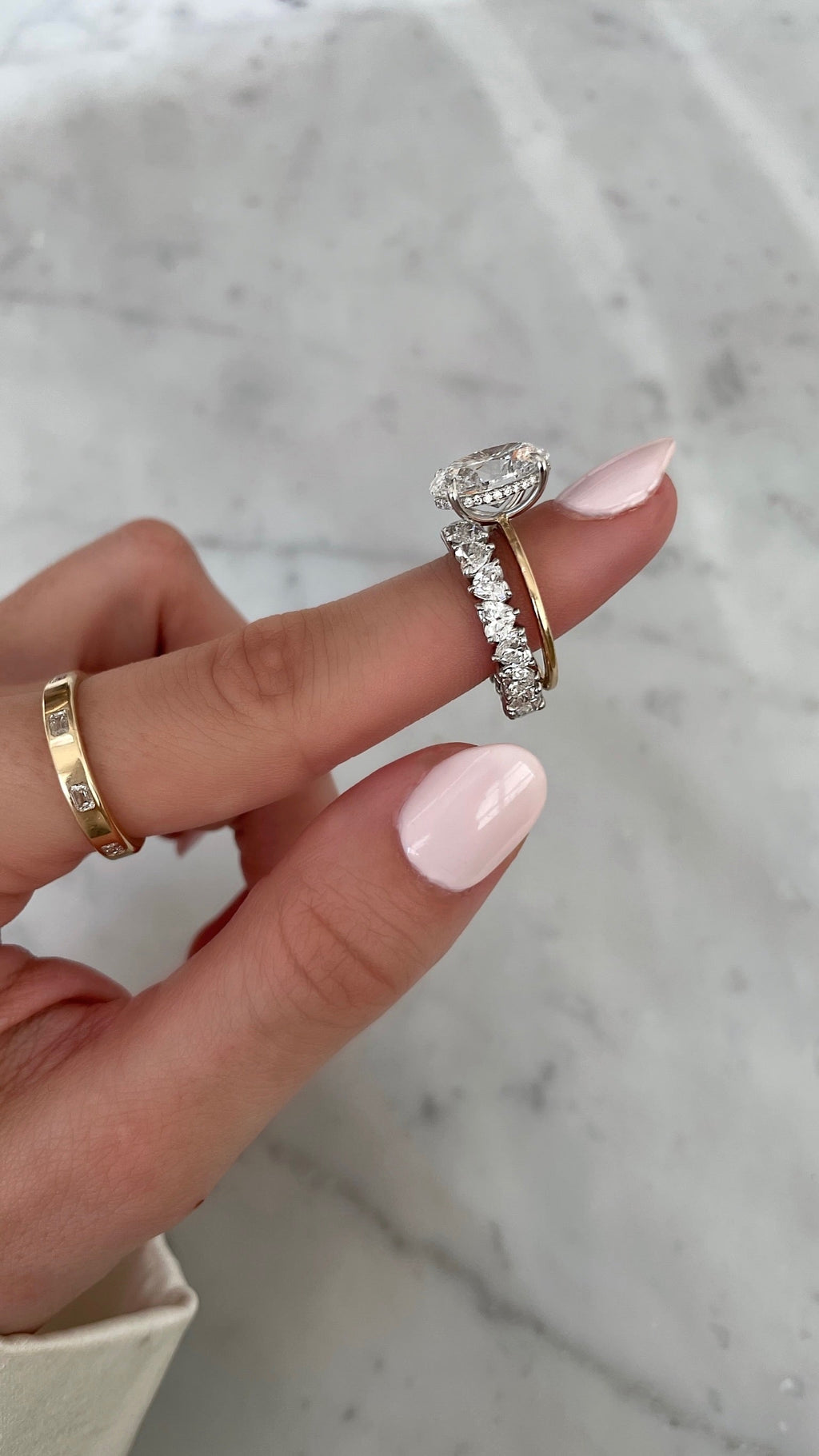 Lab Diamond Heart Eternity Band