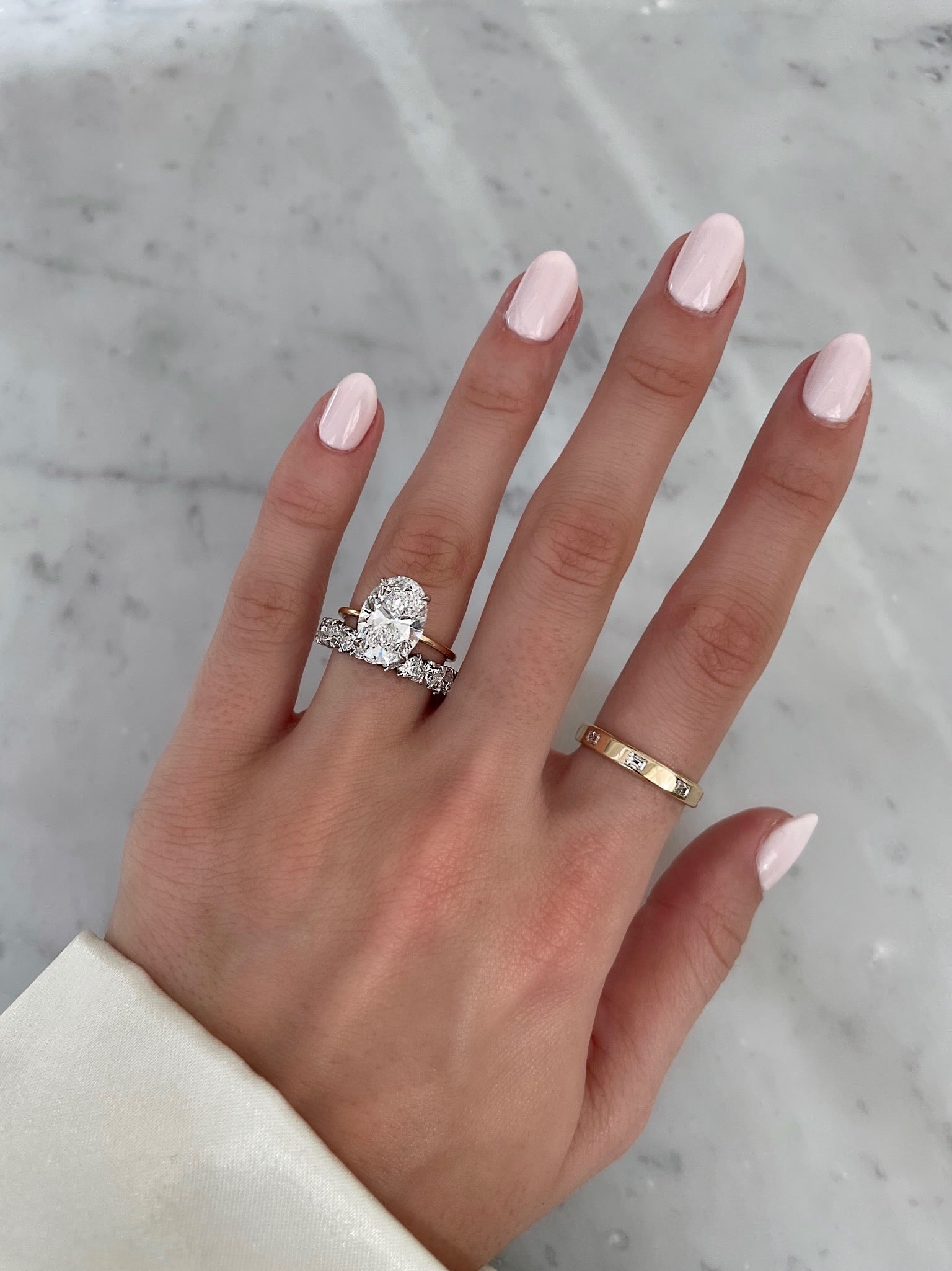 Lab Diamond Heart Eternity Band