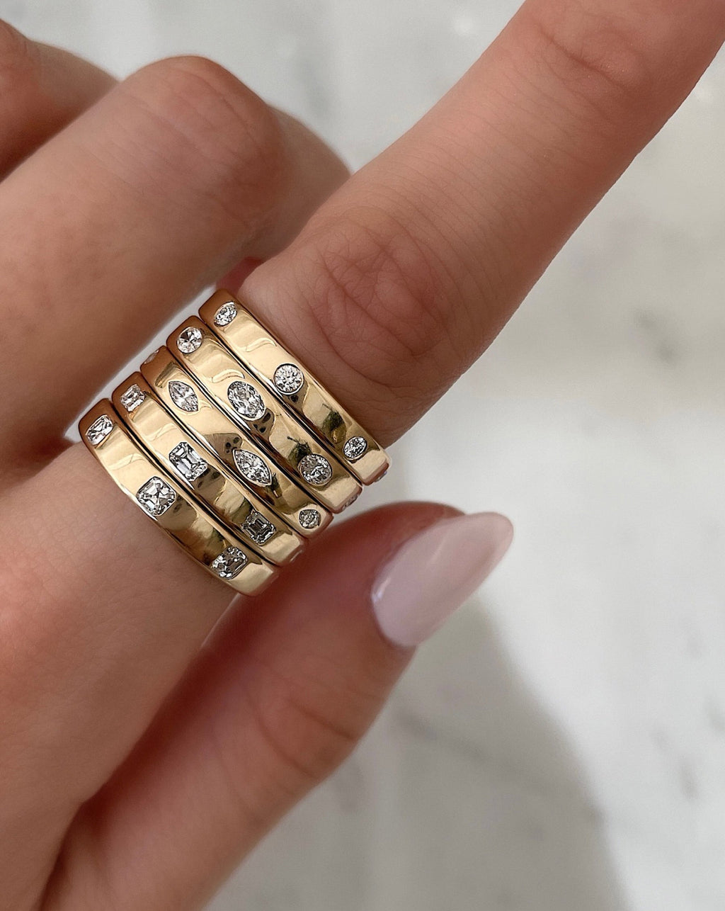 Marquise Luxe Inlay Eternity Band