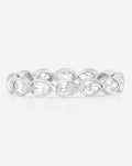 Sideways Pear Bezel Eternity Band