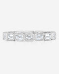 Lab Diamond Sideways Emerald Bezel Band