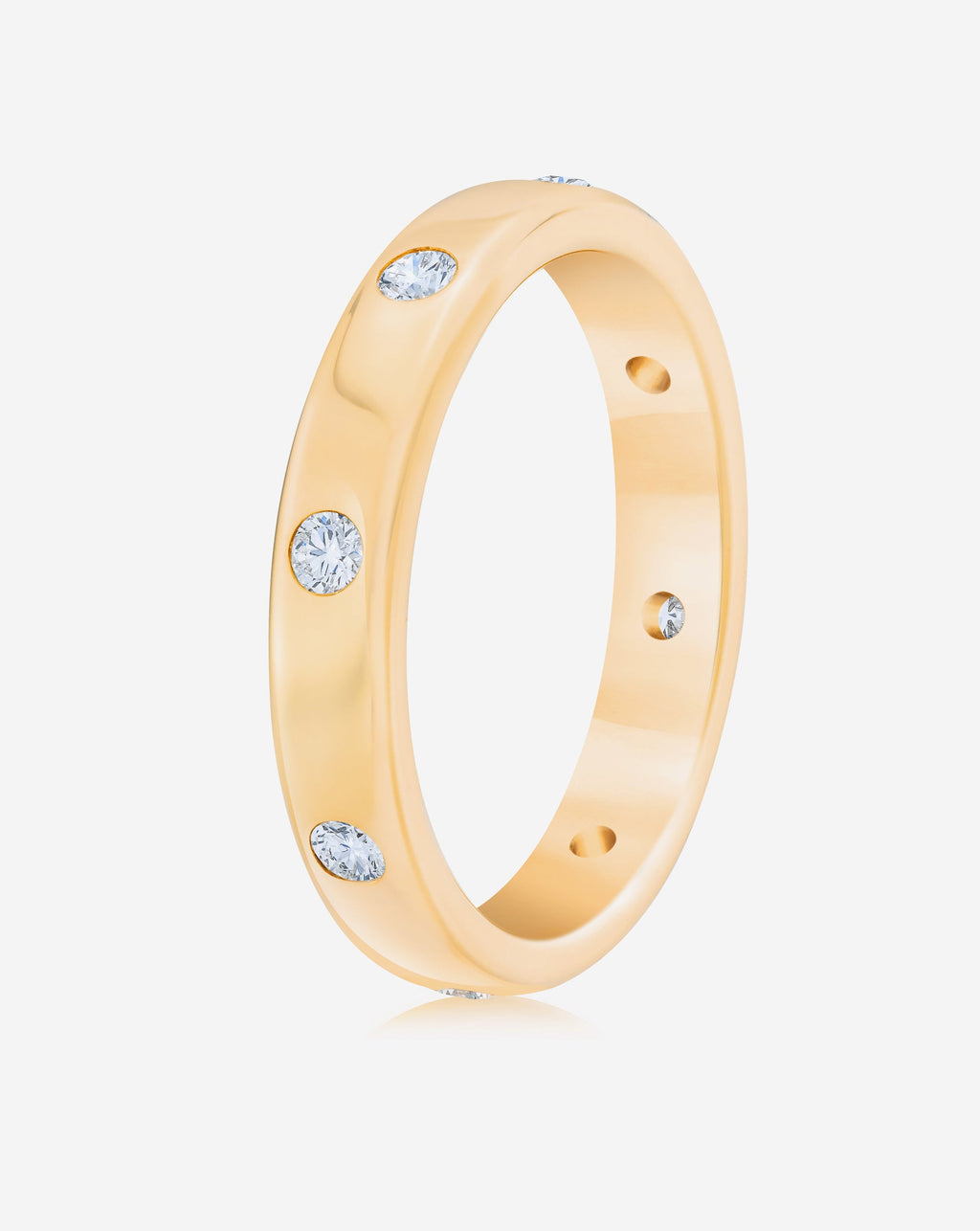Round Luxe Inlay Eternity Band