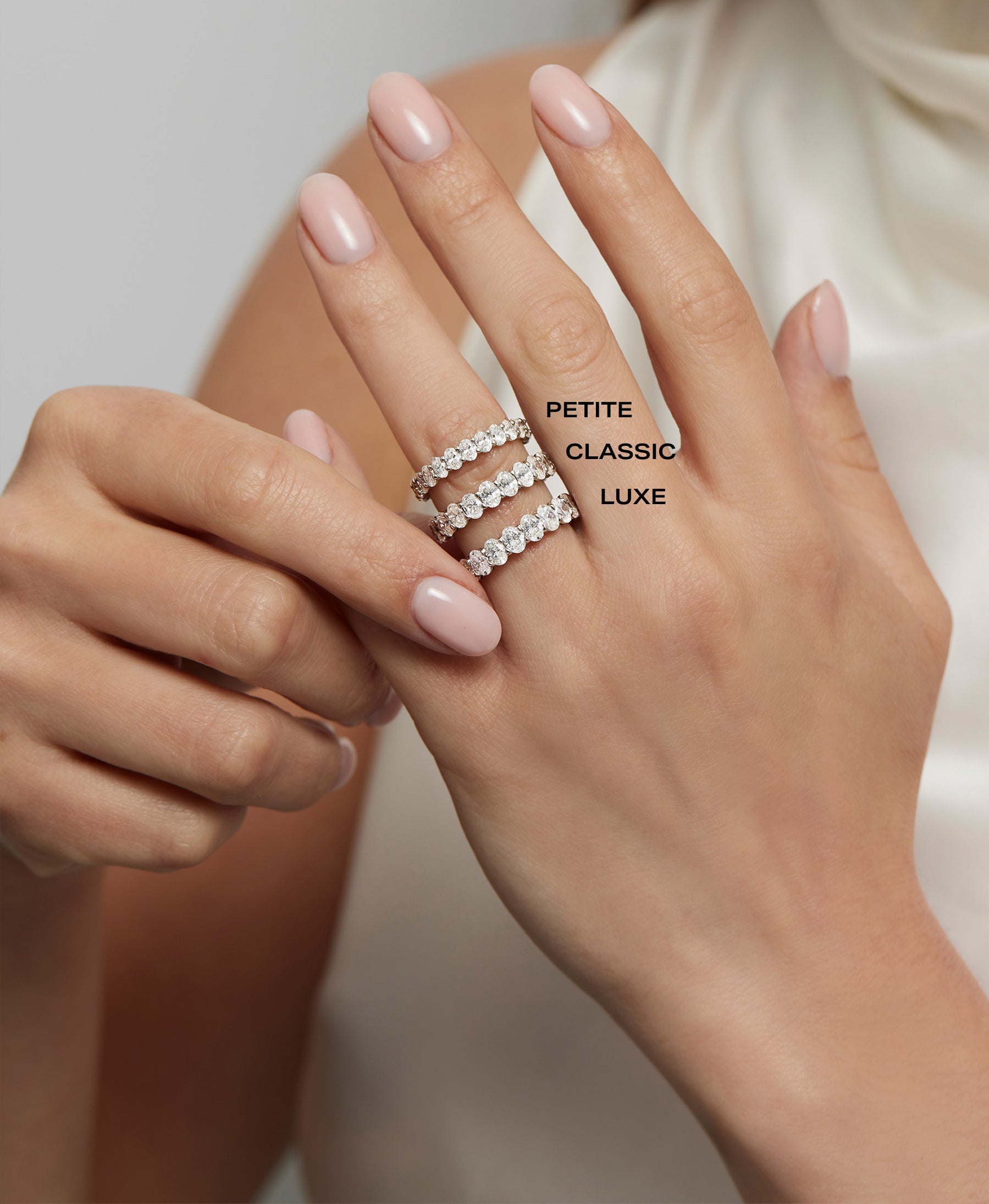 Oval Lab Diamond and Birthstone Eternity Band