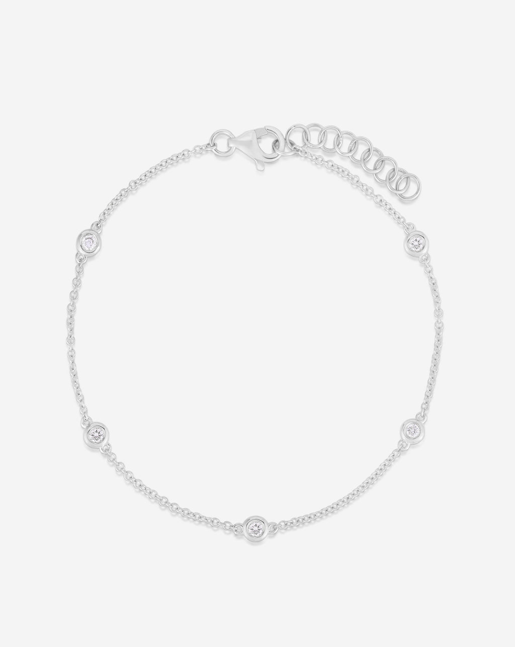 Diamond Bezel Station Bracelet