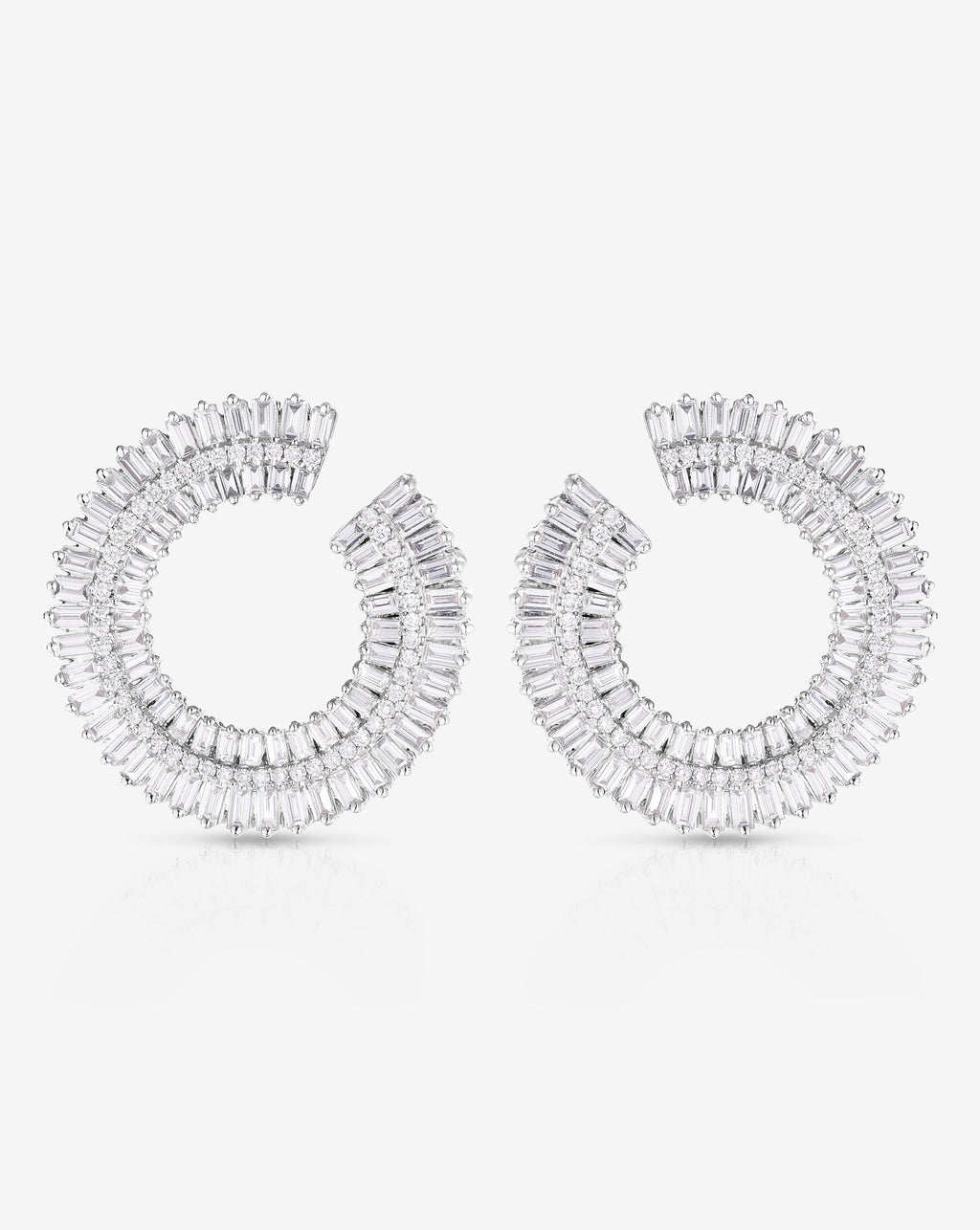 Fanned Diamond Statement Earrings