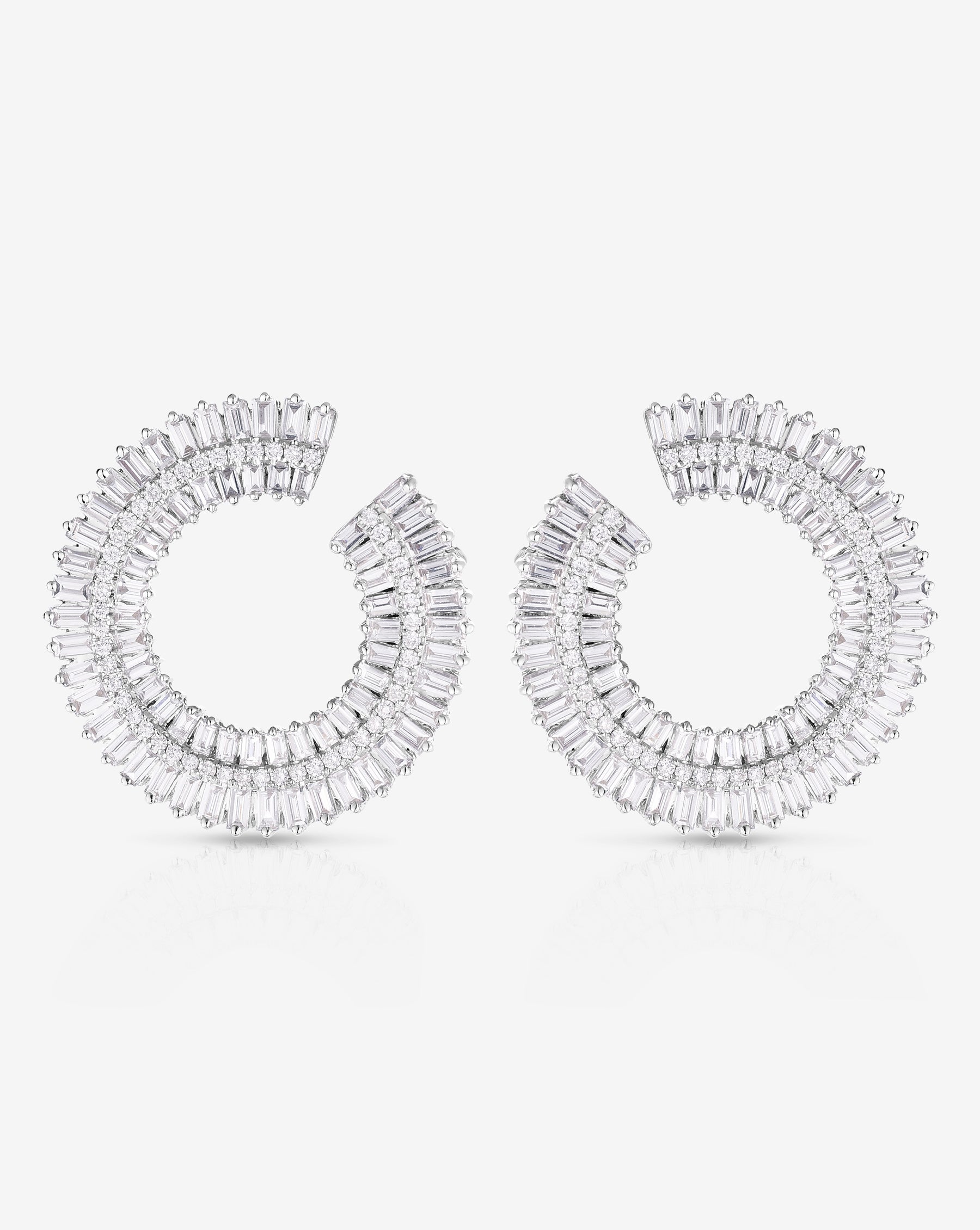 Fanned Diamond Statement Earrings