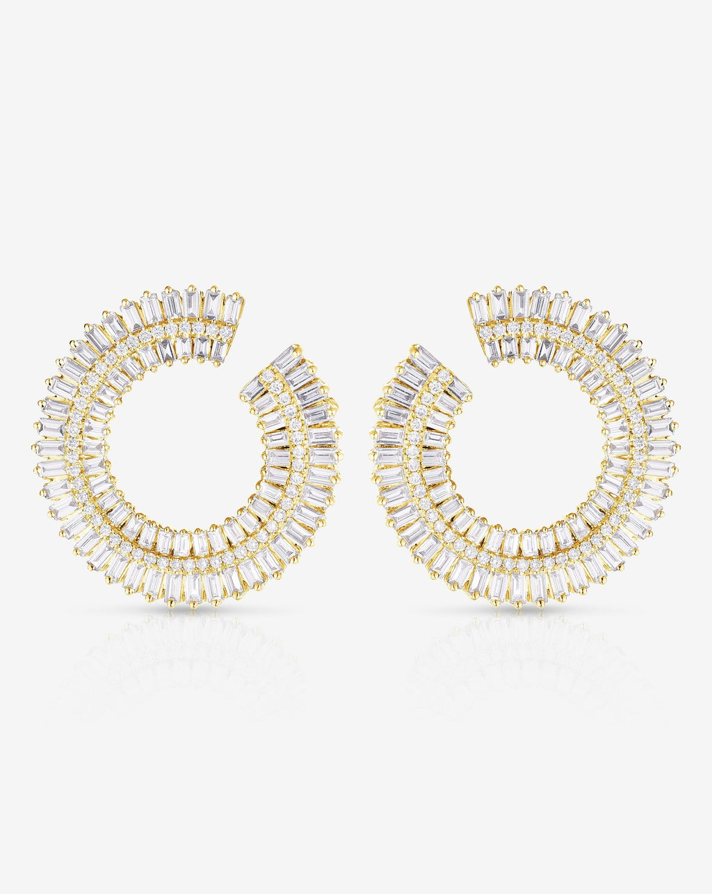 Fanned Diamond Statement Earrings