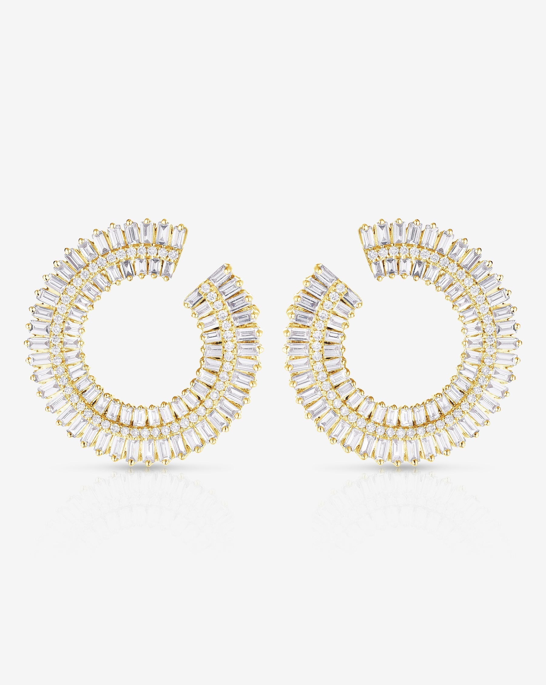 Fanned Lab Diamond Statement Earrings
