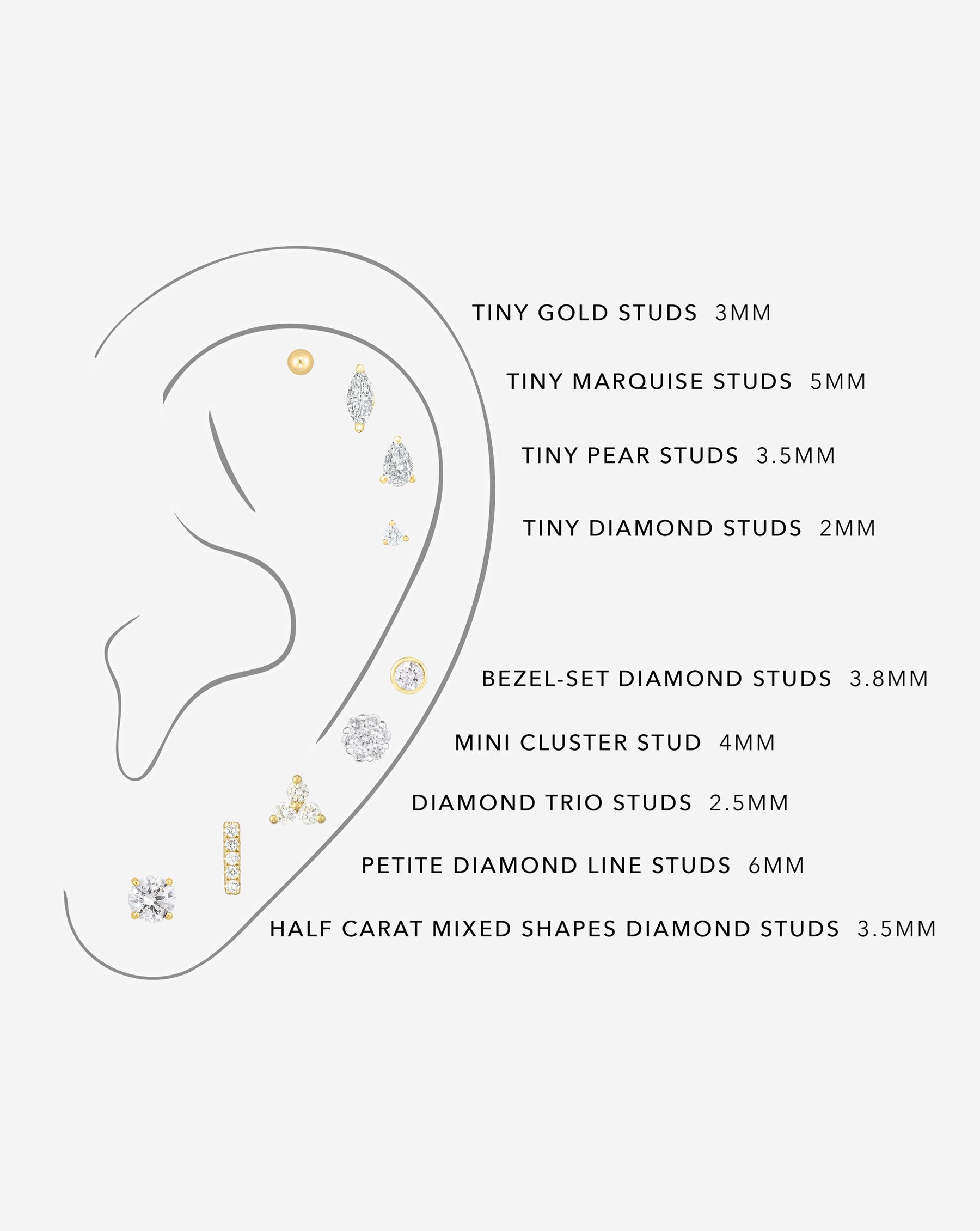 Tiny Pear Studs