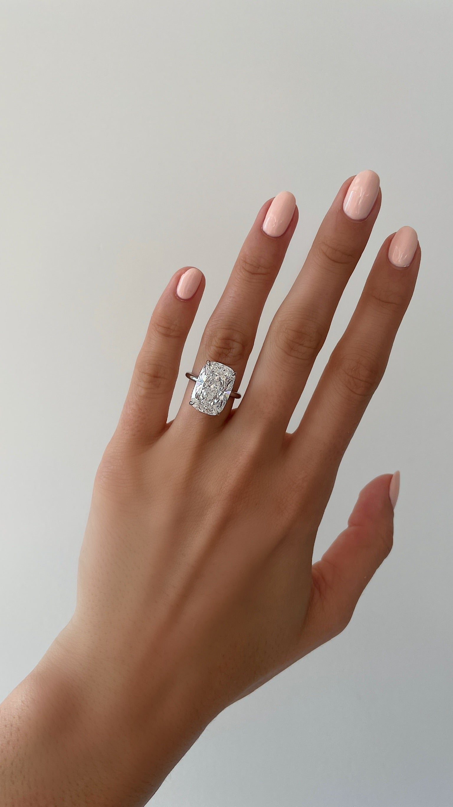 10.01 Cushion Natural Diamond in Cloud Solitaire