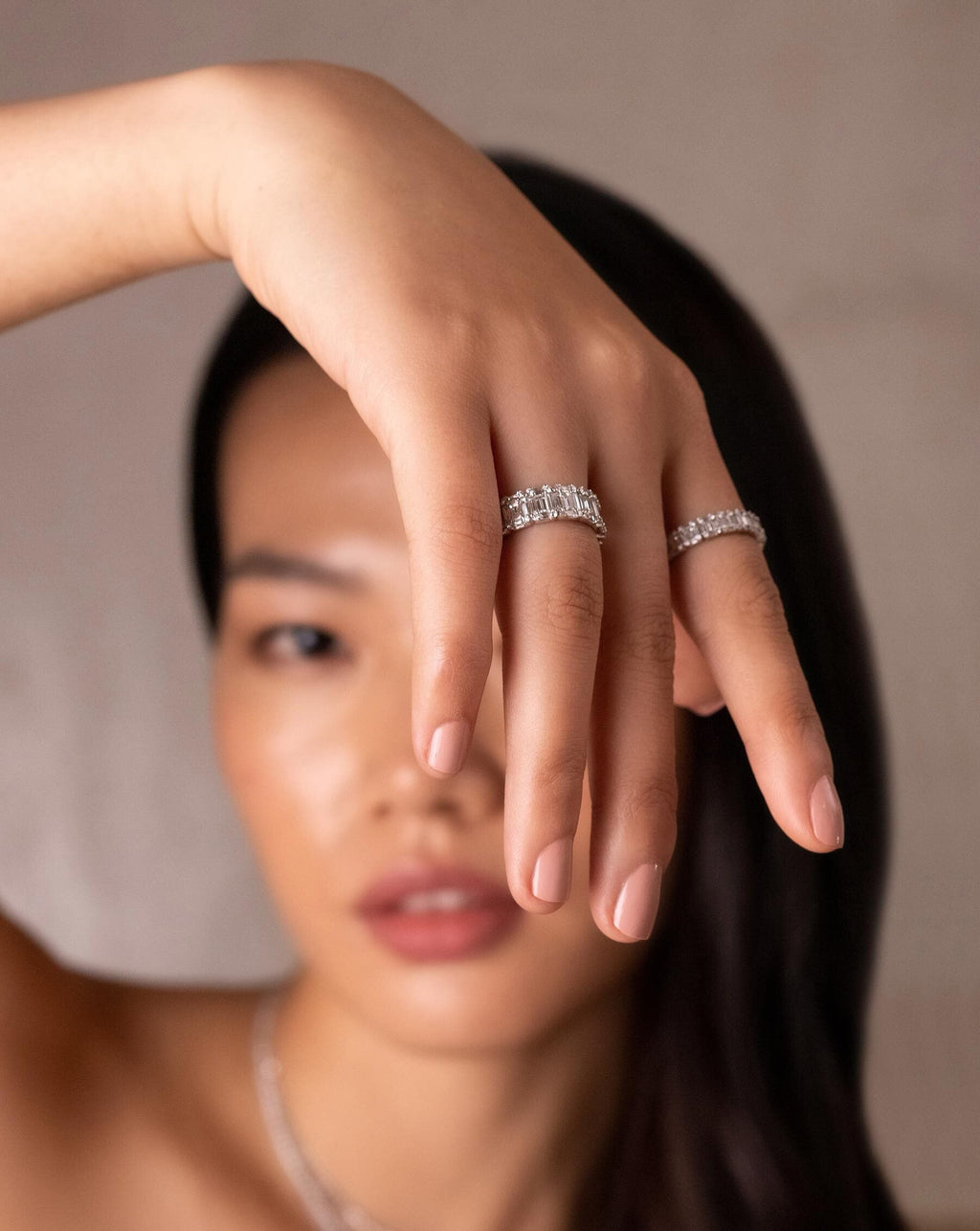 Emerald Illusion Eternity Ring