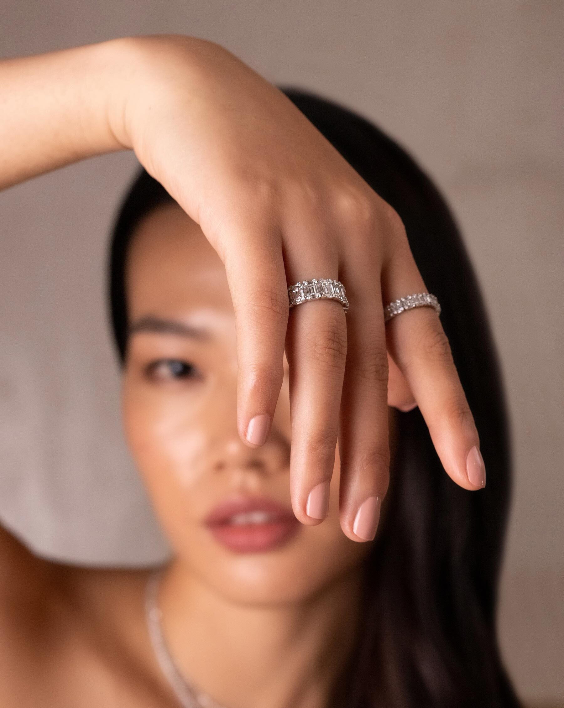Emerald Illusion Eternity Ring