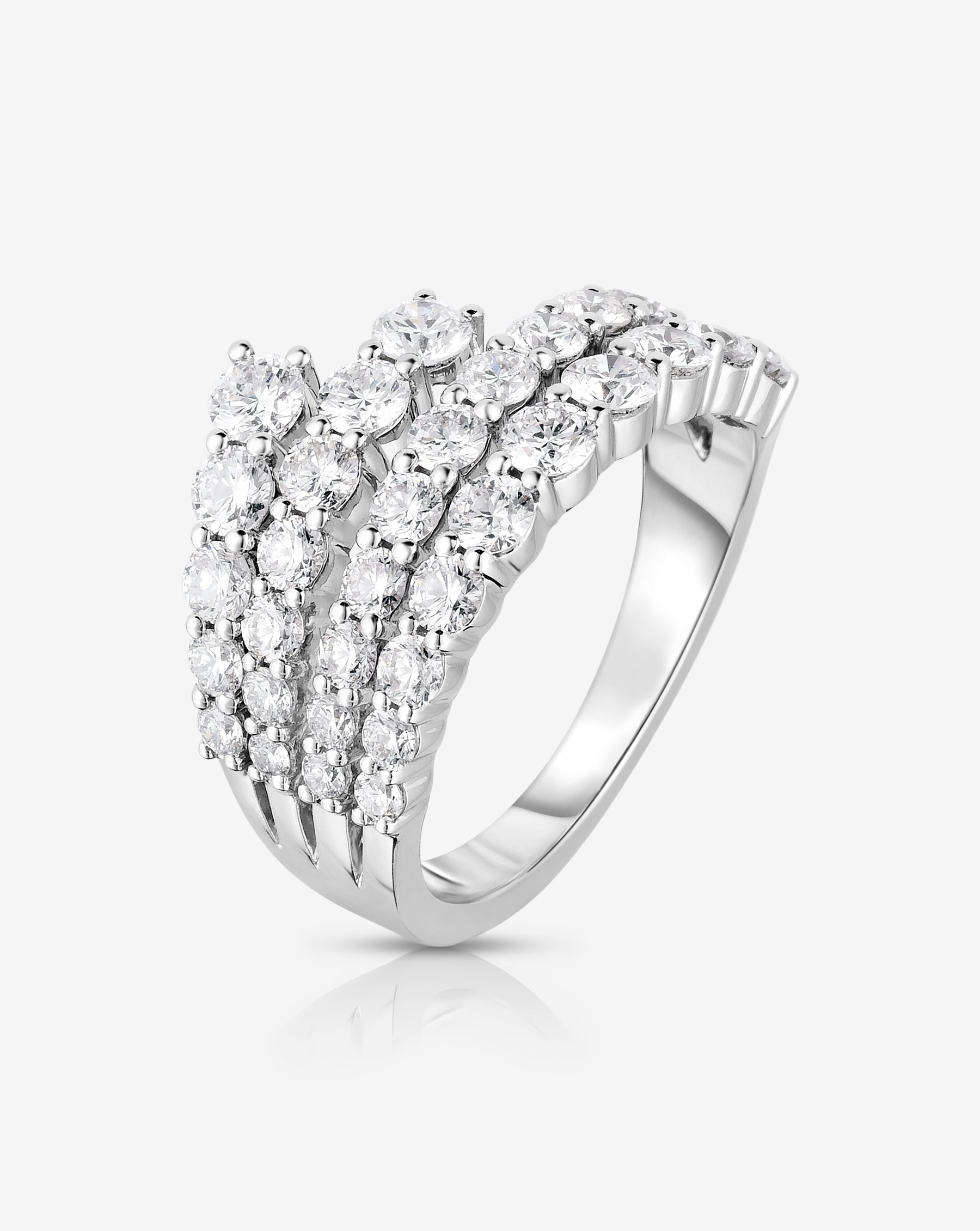 Fanned Diamond Statement Ring