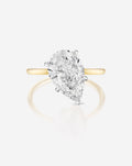 3.01 Lab Grown Pear Slanted Whisper Thin® Hidden Halo
